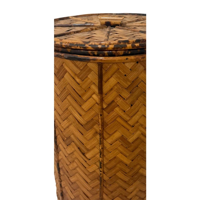 Tortoise Rattan Laundry Basket/Storage Bin For Sale - Image 12 of 12