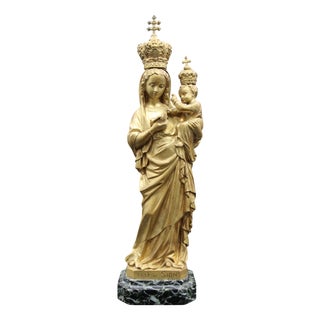 Statue of Our Lady of Sion, 1800s, Bronze For Sale