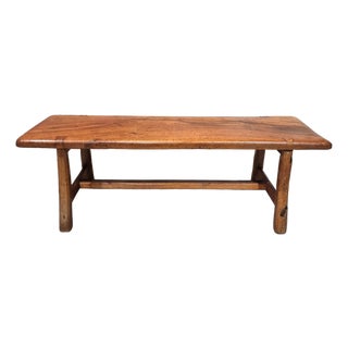 Vintage Brutalist Coffee Table in Acasia, 1970s For Sale