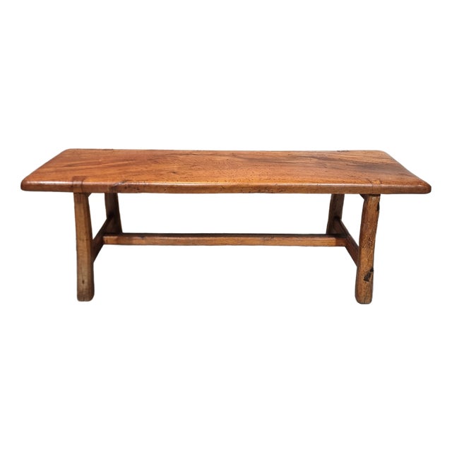 Vintage Brutalist Coffee Table in Acasia, 1970s For Sale