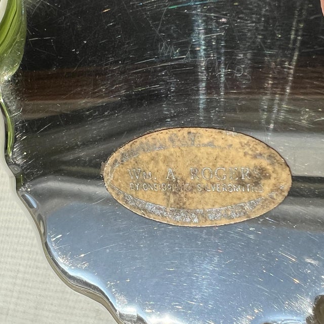 Vintage Wm. A. Rogers Silverplate Scalloped Candy Bowl For Sale - Image 4 of 6