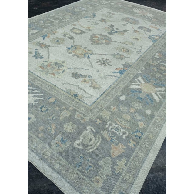 Turkish Turkish Oushak Rug 10'1" x 13'9" #18617 For Sale - Image 3 of 8