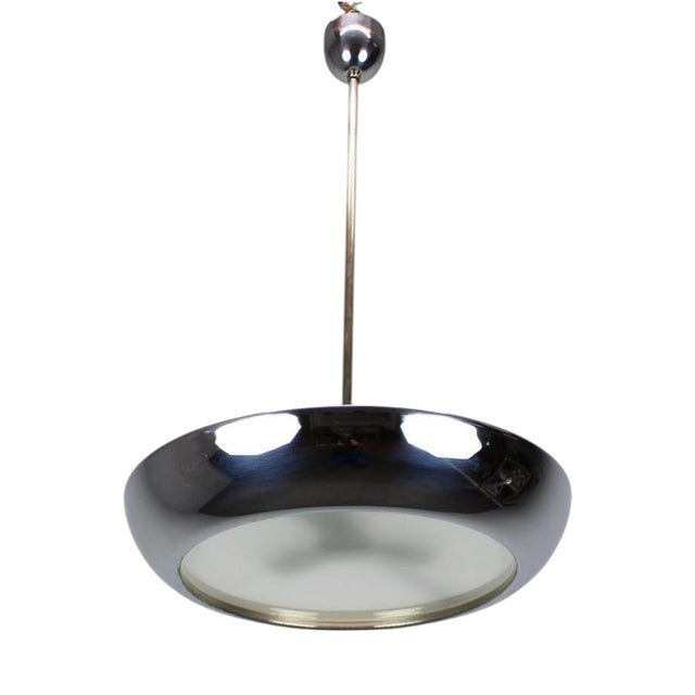 UFO Pendant Lamp by Josef Hurka for Napako, Former Czechoslovakia, 1930s For Sale
