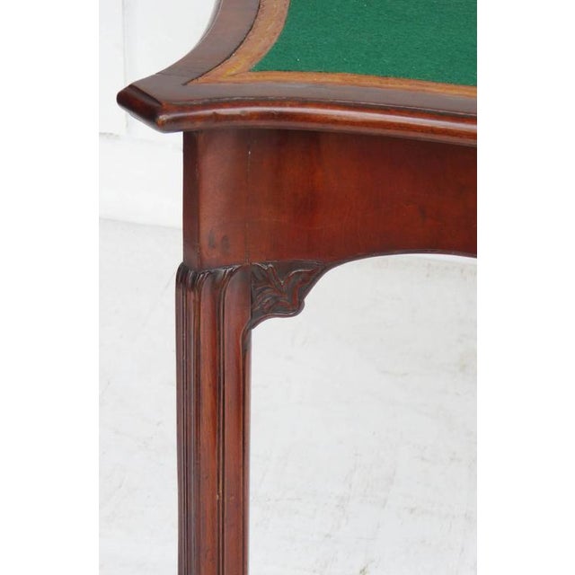 18th Century Mahogany Serpentine Card Table For Sale - Image 5 of 6