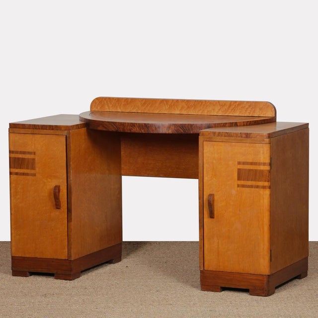 Vintage English Wooden Desk, 1930s For Sale - Image 10 of 10
