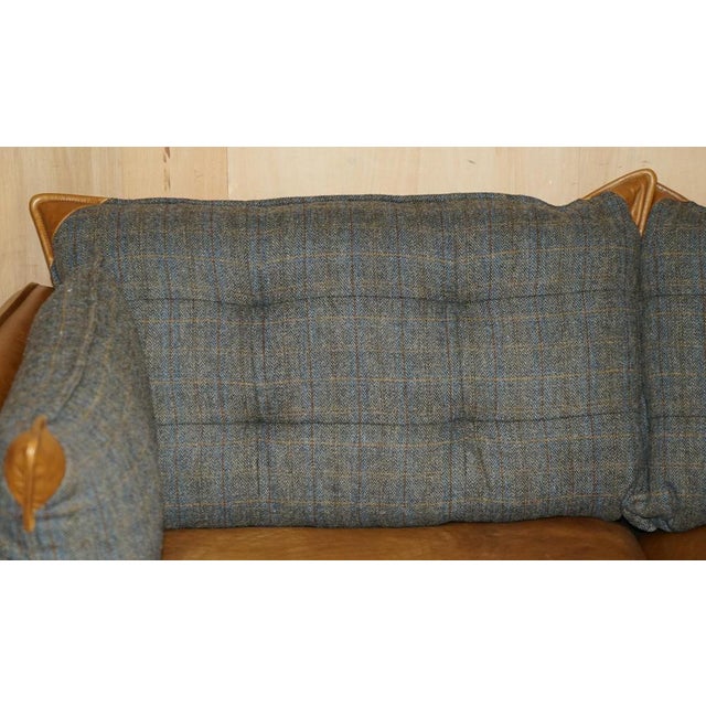 English Brown Leather Sofa For Sale - Image 3 of 18