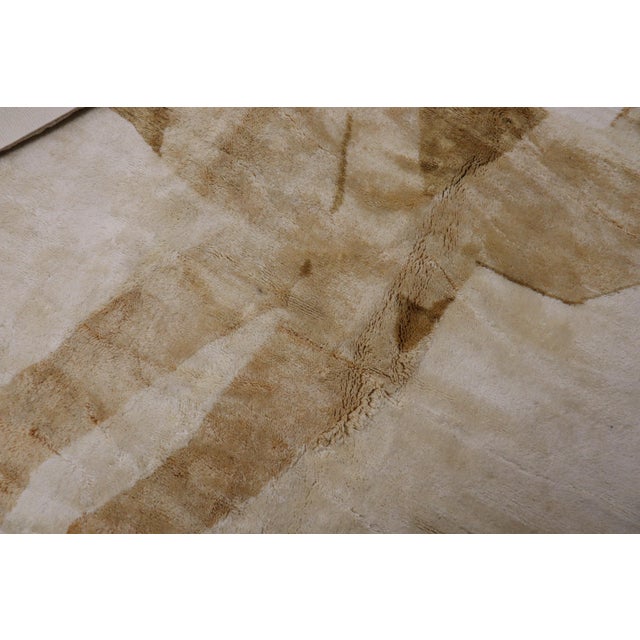 Brown Late 20th Century Large Camel Moroccan Rug - 11'9" x 13'7" For Sale - Image 8 of 18