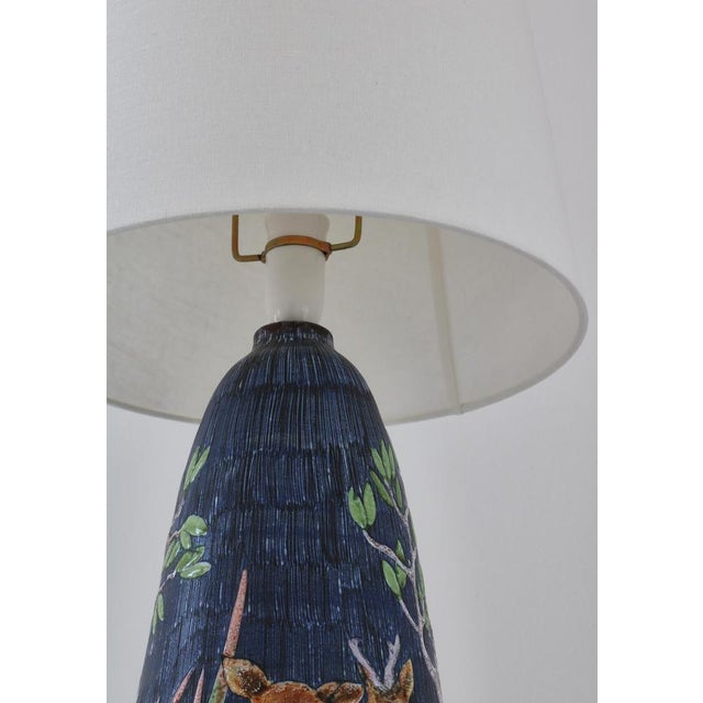 Ceramic Large Scandinavian Modern Ceramic Table Lamp attributed to Ulla Winblad, Sweden, 1960s For Sale - Image 7 of 17