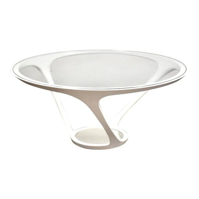 Roche Bobois Round Glass & Steel Dining Table For Sale - Image 11 of 11