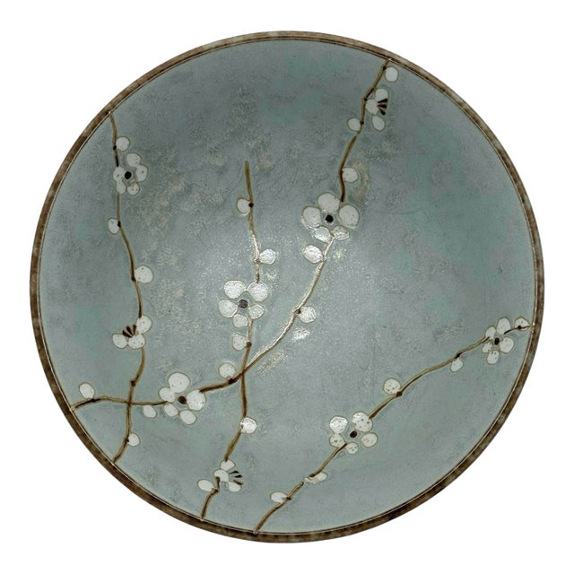 Late 20th Century Japanese Shosun Early Spring Collection Mint Large Ceramic Bowl Cherry Blossoms Design For Sale