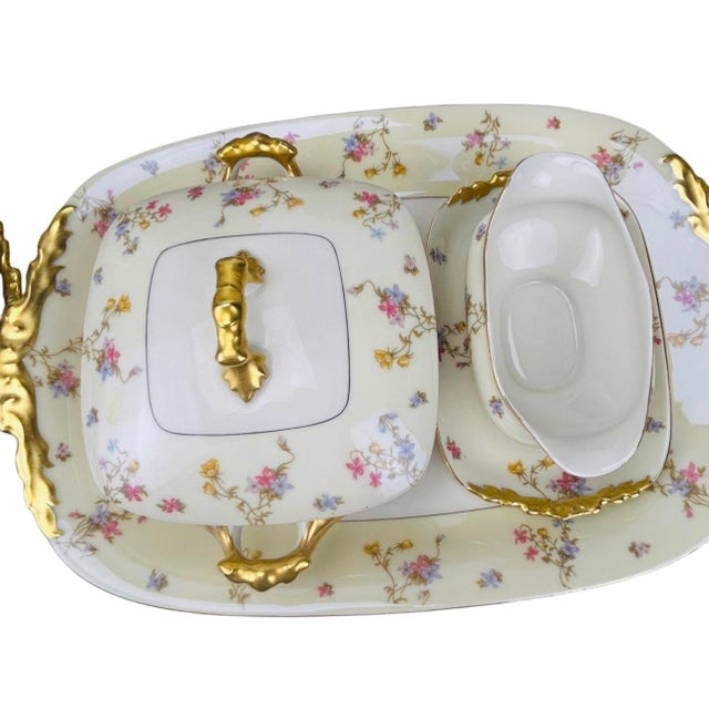 1960s 1960s Jean Pouyat Limoges Porcelain Dinnerware - 96 pcs For Sale - Image 5 of 12