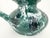 Vintage Sculptural Green Lava Glaze Ceramic Ewer With Scroll Handle For Sale - Image 9 of 18