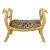 19th-C. Neo-Classical Maison Jansen Style Giltwood Bench / Ottoman in Leopard Velvet For Sale