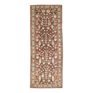 Early 20th Century Zabihi Collection Brown Persian Kurd Bakhtiari Runner - 4'4" x 10'10" For Sale