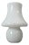 Vintage Space Age Mushroom Swirl Table Lamp in Murano Opal Glass, 1970s For Sale