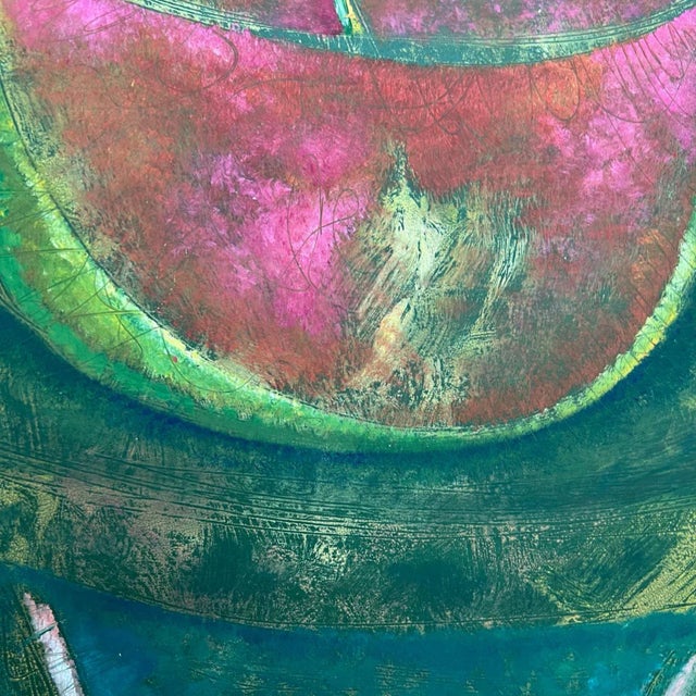 1980s Byron Gálvez Art Pastel Paper Watermelon Mexico For Sale - Image 10 of 11