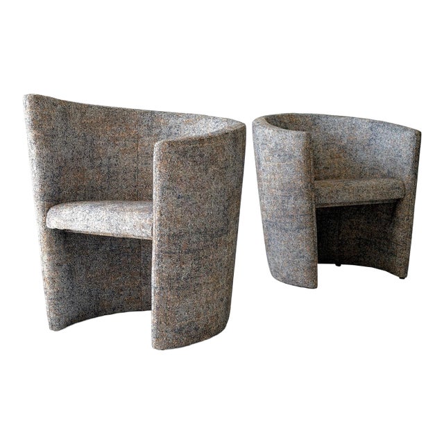 1970s Asymmetrical Club Chairs by Wittman For Sale