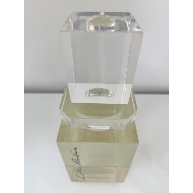 1990s Large Lucite Perfume Bottle From Lillie Rubin For Sale - Image 5 of 5