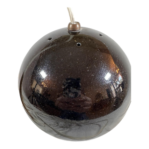 1960s Mid Century Modern Black Sparkle Powder Coat, Eyeball Pendant Lamp