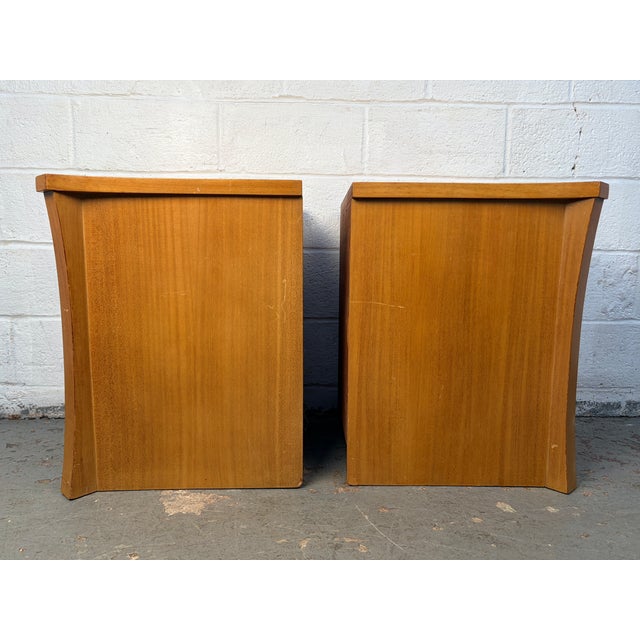 Goldenrod Pair of Unique Mid 20th Century Modern Nightstands For Sale - Image 8 of 13