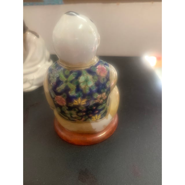 Chinese Early 20th Century Chinese Porcelain Figurine, 5 Inches Tall and 2 1/2 For Sale - Image 3 of 8