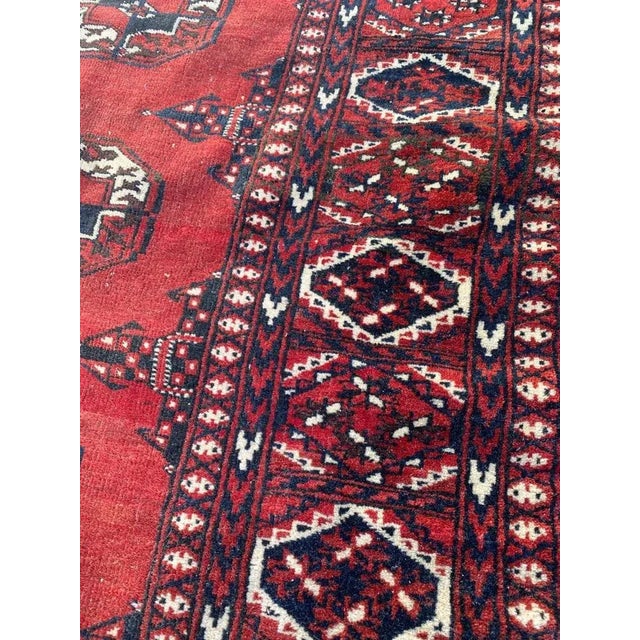 Vintage Bokhara Afghan Rug For Sale - Image 11 of 14