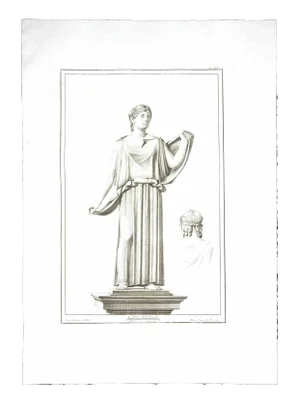 Francesco Cepparoli, Ancient Roman Statue, Etching, 18th Century