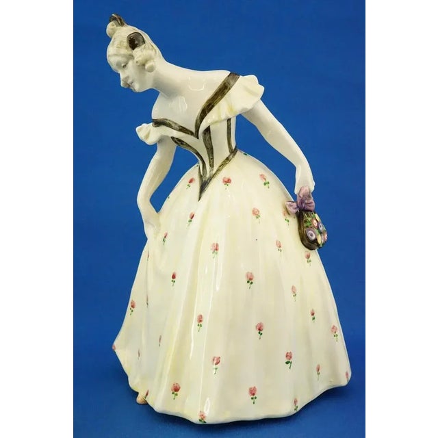 Large Figure of Ceramic Lady by Bernhardt Bloch for Eichwald, Bohemia, 20th Century For Sale - Image 8 of 18