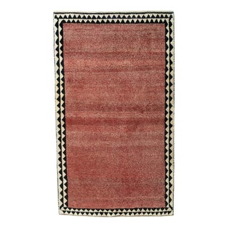 Hand-Knotted Gabbeh Nomad Rug with Warm Red Tones For Sale