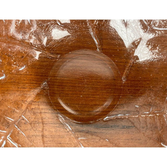 Large Vintage Swedish Glass Bowl with Floral Decor by Ann Wärff for Kosta Boda, 1970s For Sale - Image 6 of 14