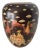 Vintage Chinoiserie Metal Hand Painted Black Lacquer Jardiniere For Sale
