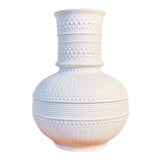 Image of Vintage Rosenthal China White Textured Porcelain Vase For Sale