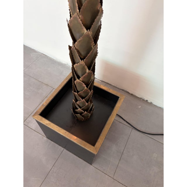 Brass Palm Tree Floor Lamp by Maison Jansen, 1970s For Sale - Image 9 of 14
