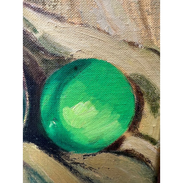 1968 Framed Citrus Still Life Oil Painting, Signed For Sale - Image 9 of 16