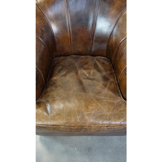 Armchair with Design and Finish in Leather For Sale - Image 6 of 12
