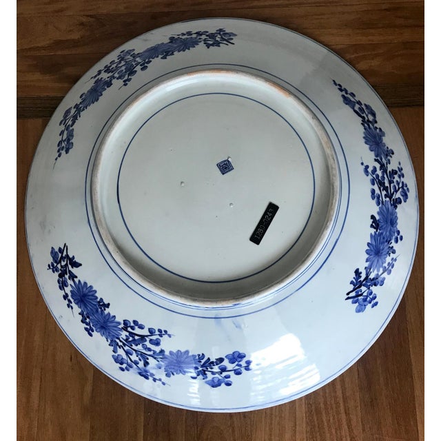 Ceramic A Massive Antique Japanese Arita Porcelain Plate by Kajiwara Kiln For Sale - Image 7 of 16