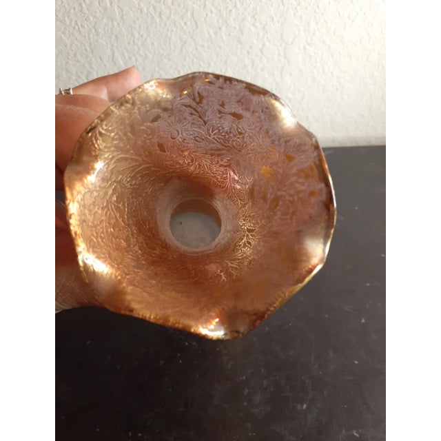 This is a GORGEOUS Victorian 22K Gold Overlay 5" Lotus Bud Vase. Procured during personal travel TABLE 2