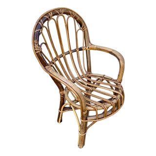 Vintage Children's Bamboo Armchair, Italy, 1960s For Sale