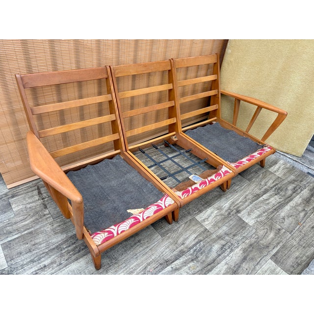 Three Piece Mid Century Modern Heywood Wakefield Sectional Sofa. Circa 1950s For Sale In Miami - Image 6 of 18
