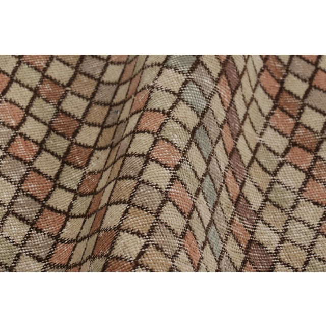 Textile Vintage Turkish Runner, Mosaic-Inspired Multicolor Geometric Design - Rug & Kilim For Sale - Image 7 of 8