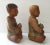 Asian Vintage Hand Carved Wooden Statues Boy Girl Asian Influenced Figures - Set of 2 For Sale - Image 3 of 10