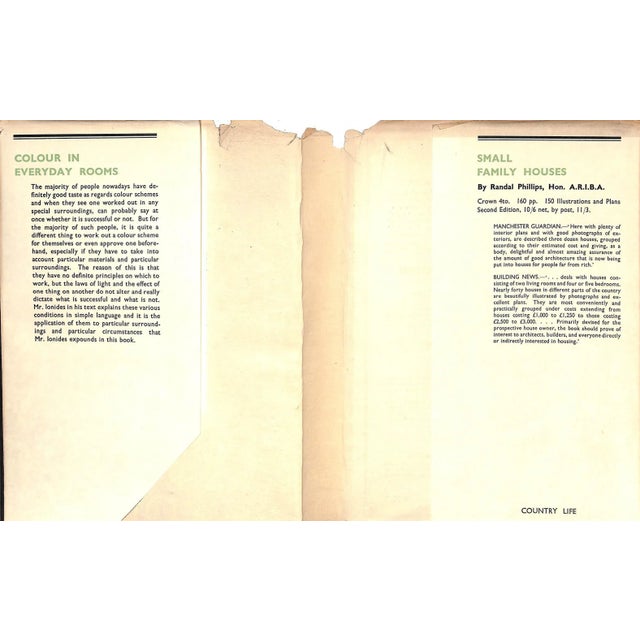 Traditional "Colour in Everyday Rooms With Remarks on Sundry Aspects of Decoration" 1934 Ionides, Basil For Sale - Image 3 of 16
