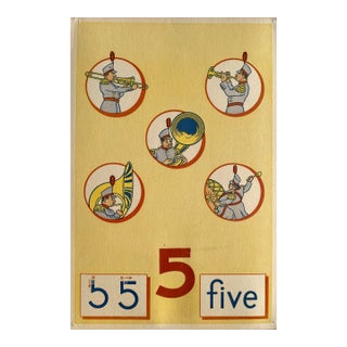 1960s Number 5 Counting Marching Band Screenprint For Sale
