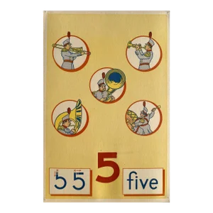 1960s Number 5 Counting Marching Band Screenprint