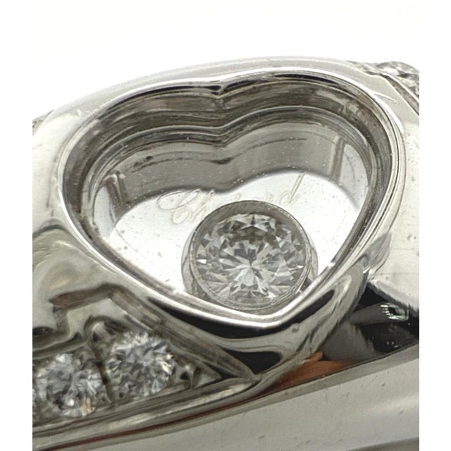 Mid 20th Century Chopard Happy Diamond 18k White Gold Love Dome Band Ring Size 4 w/Cert For Sale - Image 9 of 12