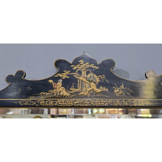 Paint Chinoiserie Wall Mirror, 1900s For Sale - Image 7 of 8