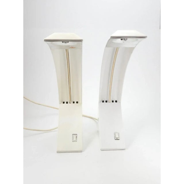Ivory Modern Table Lamps, 1980s, Set of 2 For Sale - Image 8 of 16