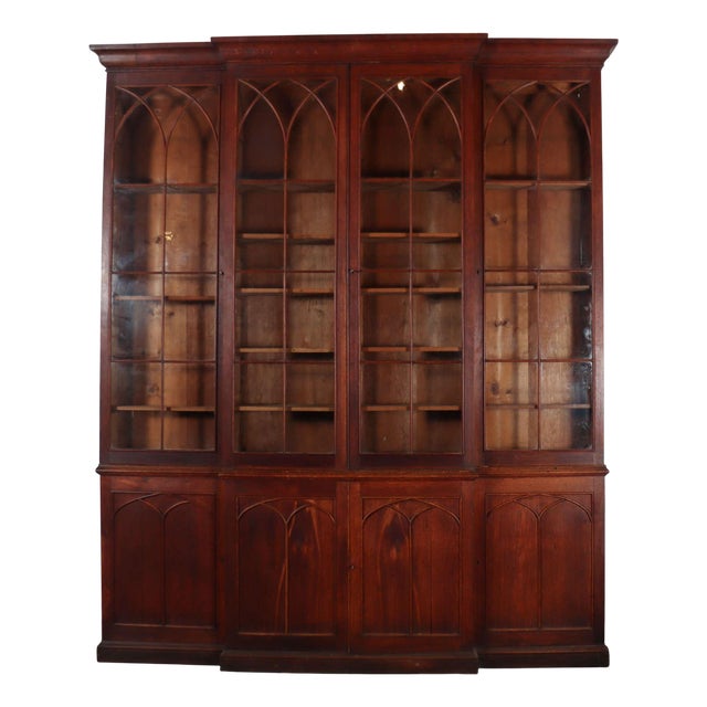 Early 19th Century English Gothic Country House Bookcase For Sale