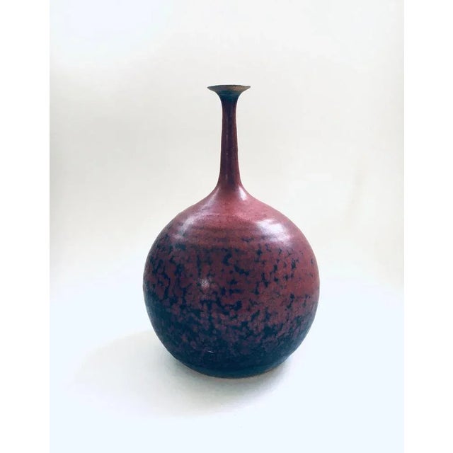 Art Pottery Studio Spout Vase by Gubbels Helden, the Netherlands, 1970s For Sale - Image 10 of 11