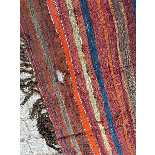 Blue Mid-Century Moroccan Tribal Rug, 1930s For Sale - Image 8 of 18